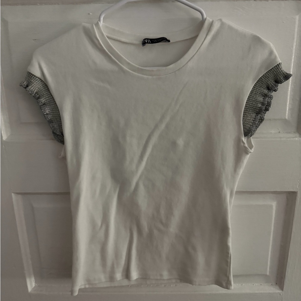 Zara Sparkle Sleeve Shirt